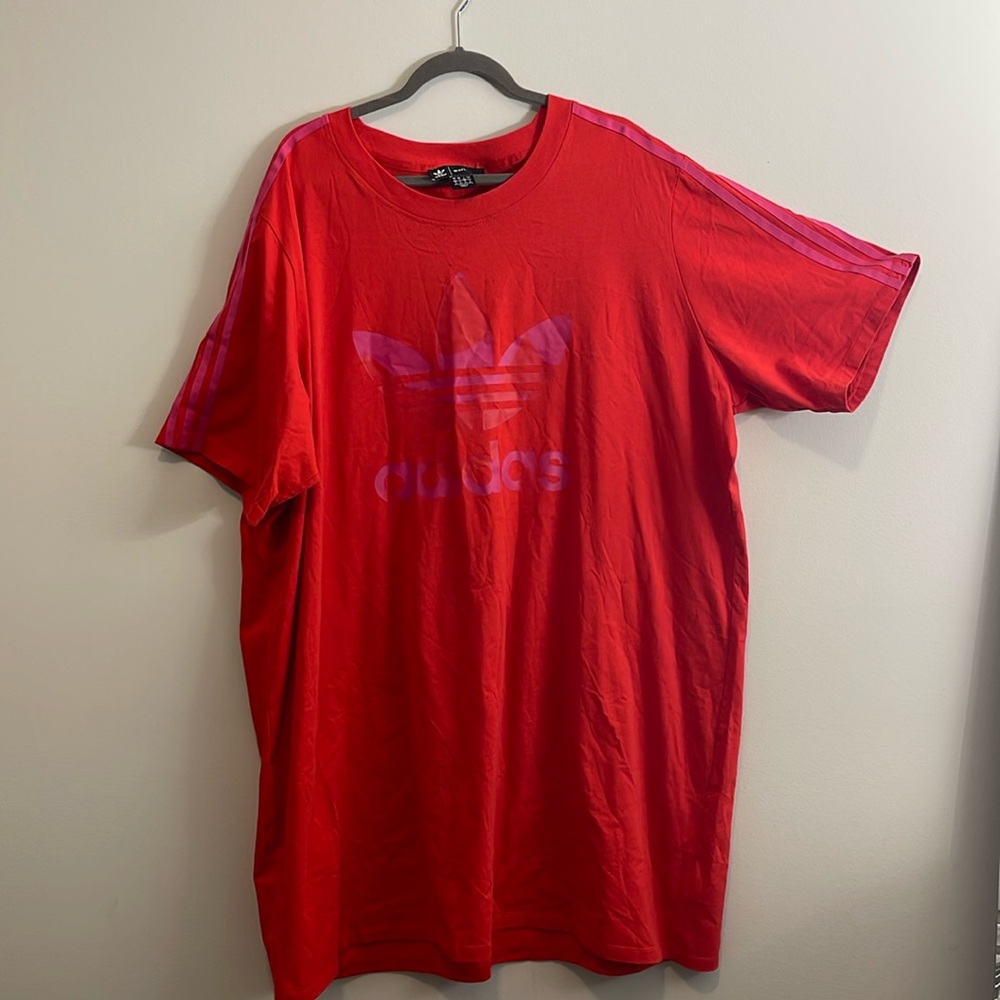 Red adidas dress